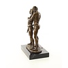 Erotic bronze sculpture of two male nudes