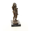 Erotische bronzen sculptuur van twee naakte gay mannen