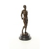 Erotic bronze sculpture of a standing male nude