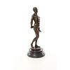 Erotic bronze sculpture of a standing male nude