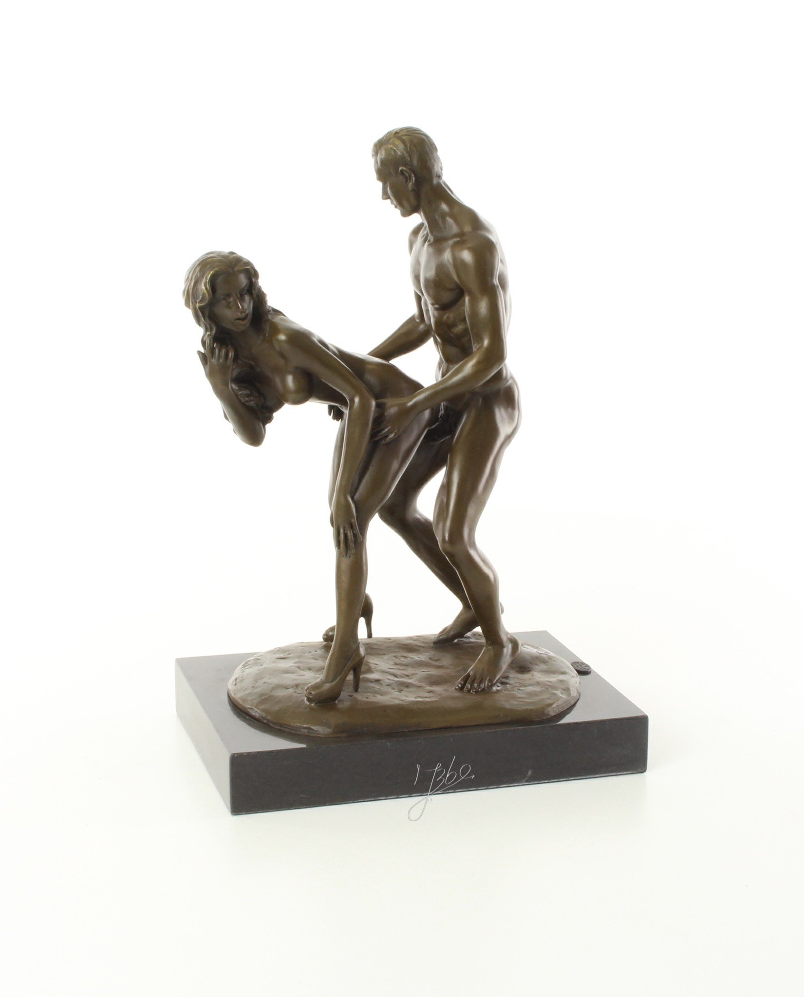 Bronze sculpture of a lovemaking couple | YourBronze.com