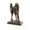 Bronzen sculptuur van de Drie Gratiën