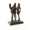 Bronzen sculptuur van de Drie Gratiën