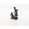 Bronze sculpture of satyr and nude female