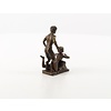 Bronze sculpture of satyr and nude female