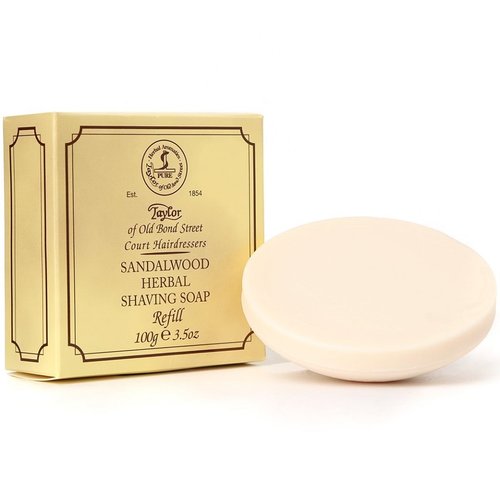 Taylor of Old Bond Street Scheerzeep Sandalwood - Navulverpakking 100g Taylor of Old Bond Street Scheerzeep Sandalwood - Navulverpakking 100g