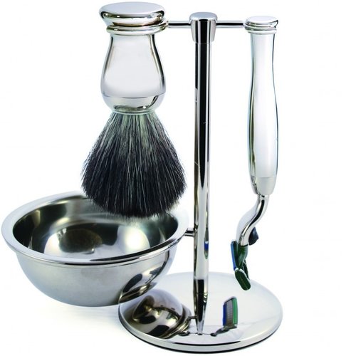 Edwin Jagger Scheerset Mach3 Chroom 4-delig Edwin Jagger Scheerset Mach3 Chroom 4-delig