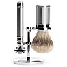 Muhle Classic Scheerkwast & Razor Standaard Chroom Muhle Classic Scheerkwast & Razor Standaard Chroom