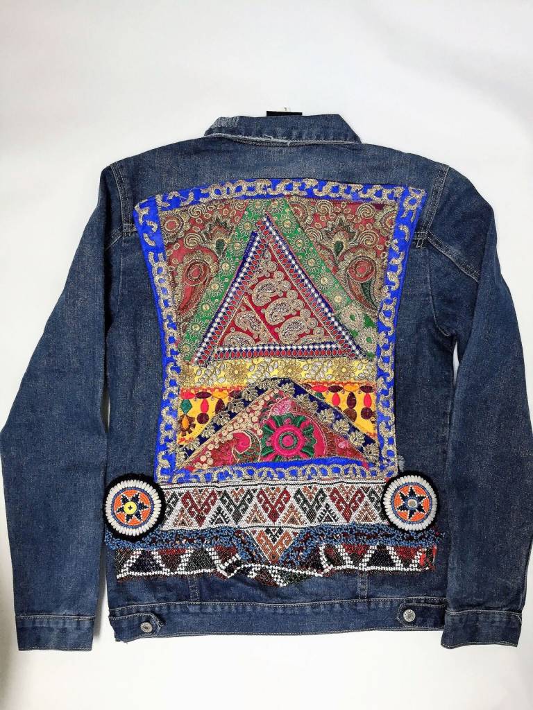 multicolor jean jacket