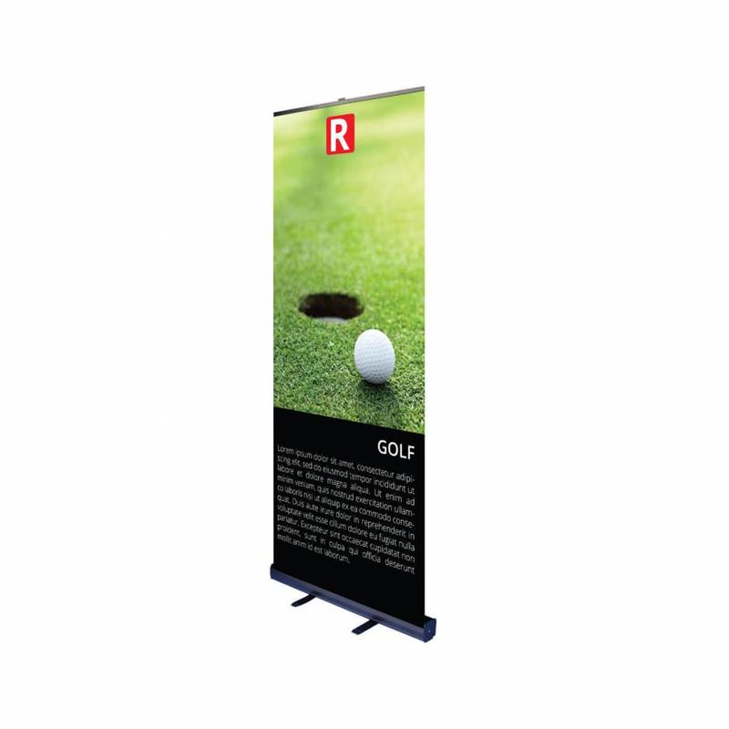 Order a roller banner with a black housing