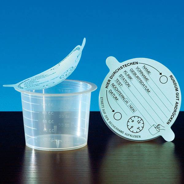 Urine specimen cup with screw cap sterile 125 ml 150 pieces Medische Vakhandel