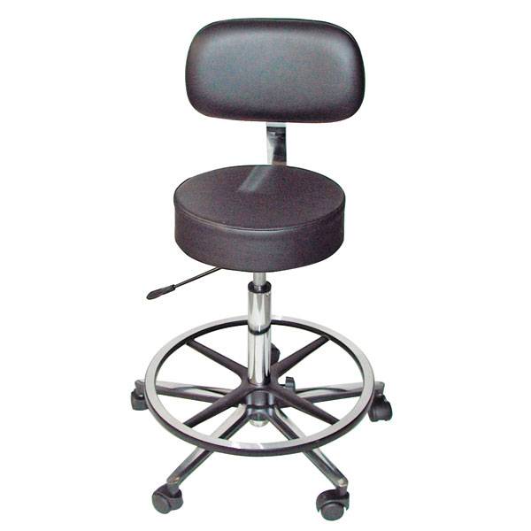 Lab/Surgical stool ECO with back and foot support Medische Vakhandel