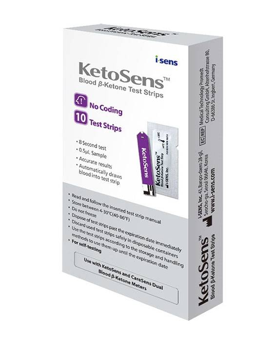 Caresens Ketone Strips 10 pieces Medische Vakhandel