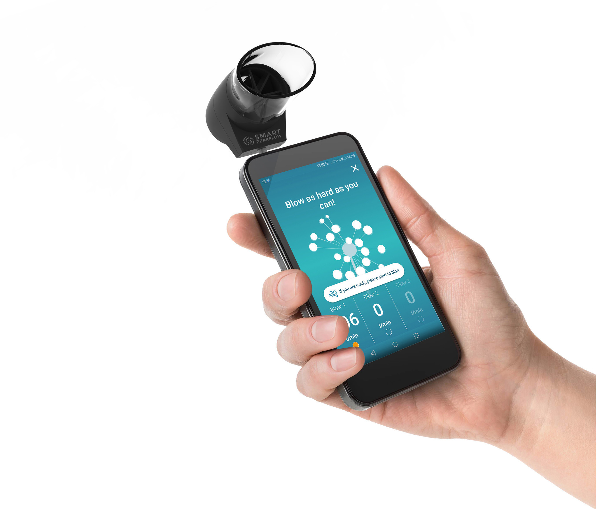 Smart Peak Flow Meter jetzt auf Ihrem Smartphone für Ihr Asthma