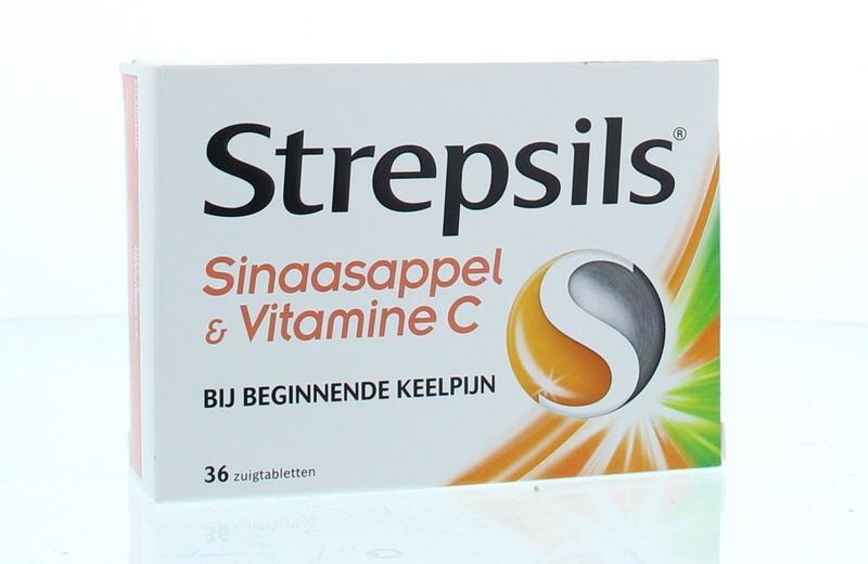 Strepsils - Sinaasappel / Vitamine C - 36 zuigtabletten