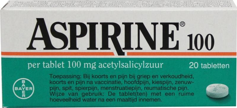 Aspirin 100 Mg Uad 20 Tablets Medische Vakhandel