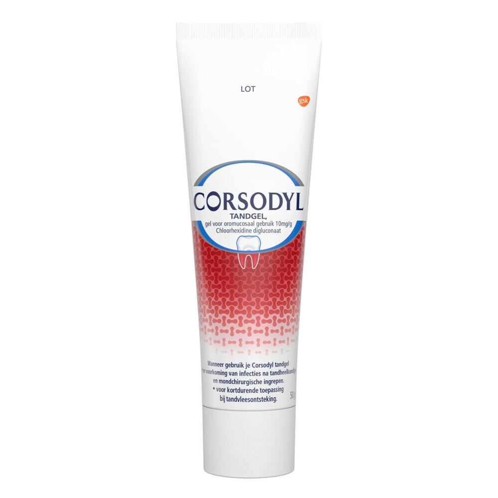Corsodyl Tooth Gel 1 UAD 50 grams Medische Vakhandel
