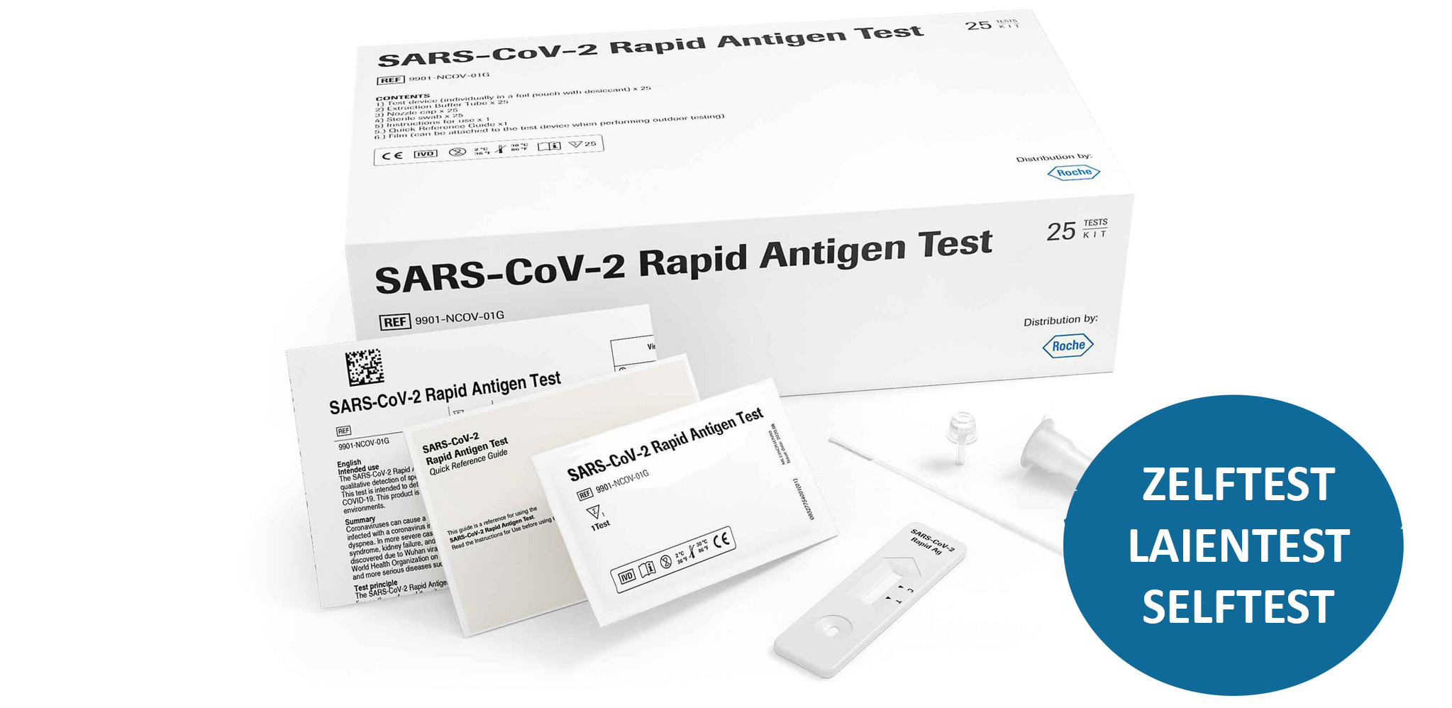 Corona Self Test Private Roche Corona Antigen Test Nose Swab Medische Vakhandel