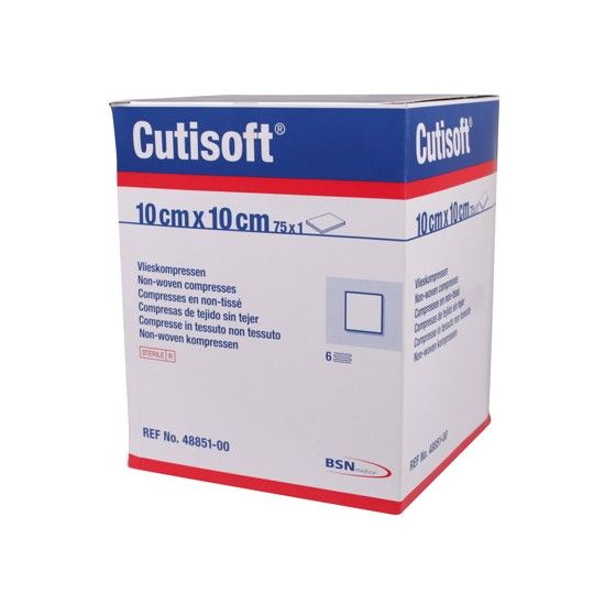 Vrijwillig Kudde rietje Cutisoft steriel 10 x 10 cm 6 laags - per 75 x 1 - Medische Vakhandel