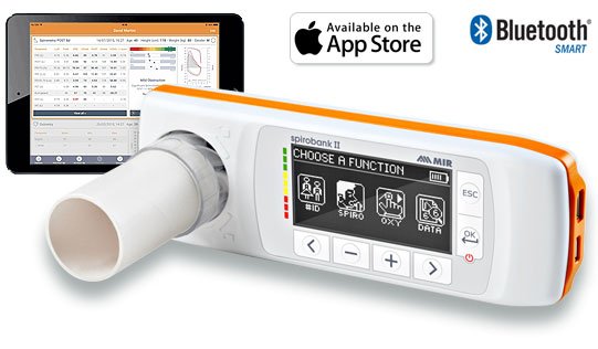 Spirobank II Spirometer Smart Bluetooth connectie met iPad + Oximeter