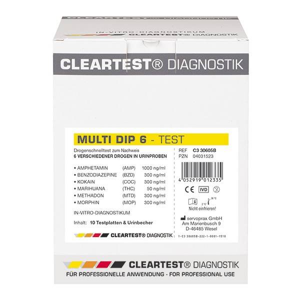 Cleartest® Multi Dip 12 Drogentest, 1 Stück