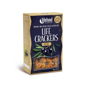 LifeFood Crackers Olijf - 90g - BIO
