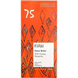 Vivani Chocoladereep 75% 80g - BIO