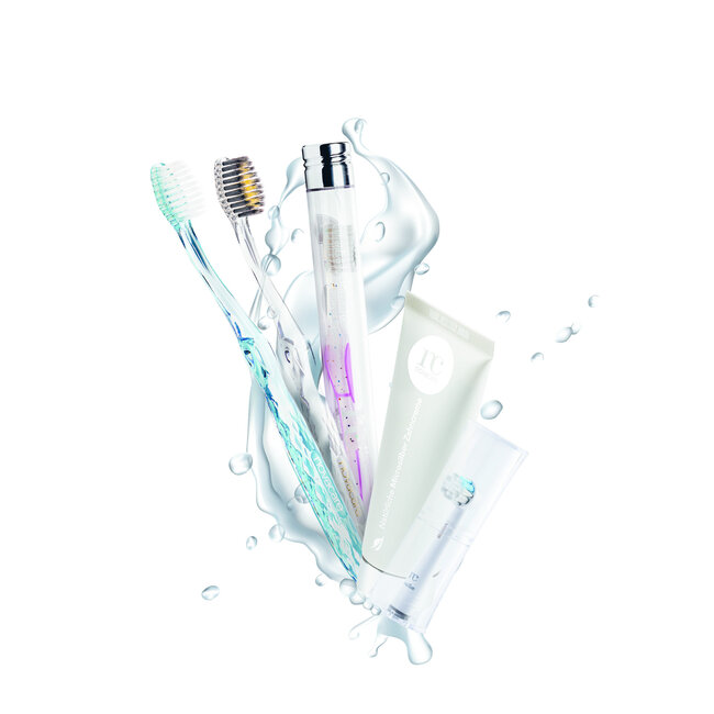 Tandenborstel - Micro Goud / Houtskool - Roze - 1st