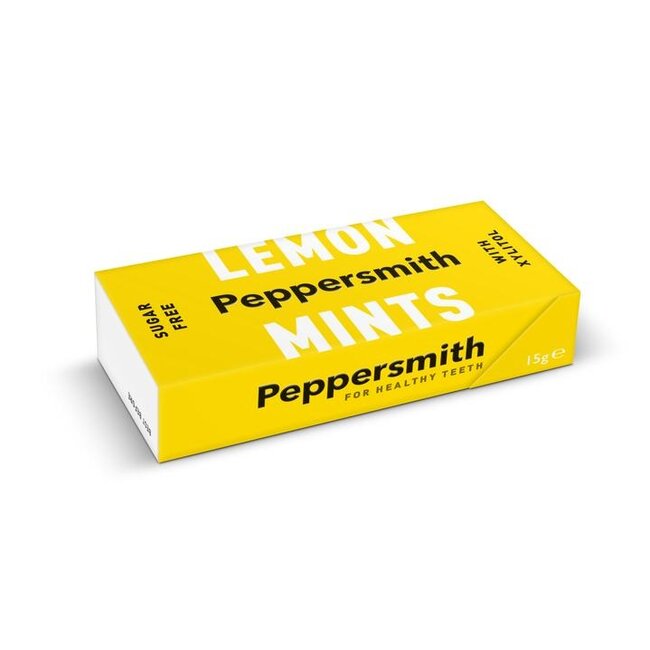 Peppersmith Natuurlijk Siciliaanse Citroen & Pepermunt Mints - (25st) 15g