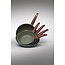 Wokpan 28cm met hout-look greep - VegeTek