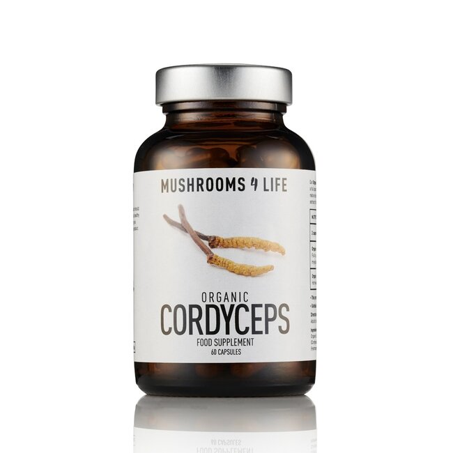 Mushrooms4Life Cordyceps - Organische Paddenstoel - 60caps - BIO