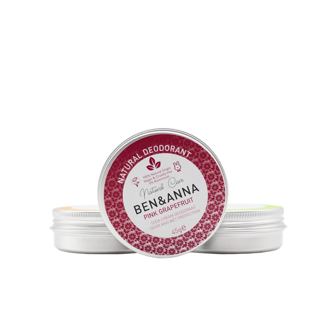 Natural Deodorant - Pink Grapefruit - Jar - 45gr