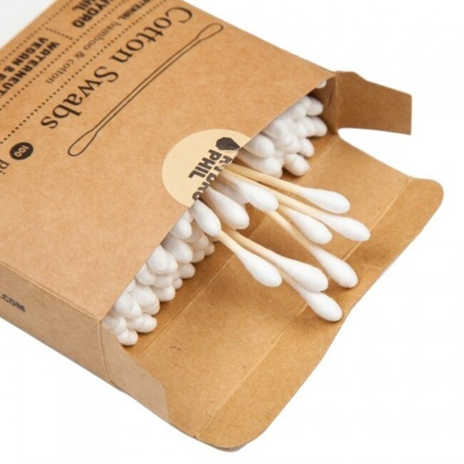 Bamboe wattenstaafjes - bio-katoen - 100st