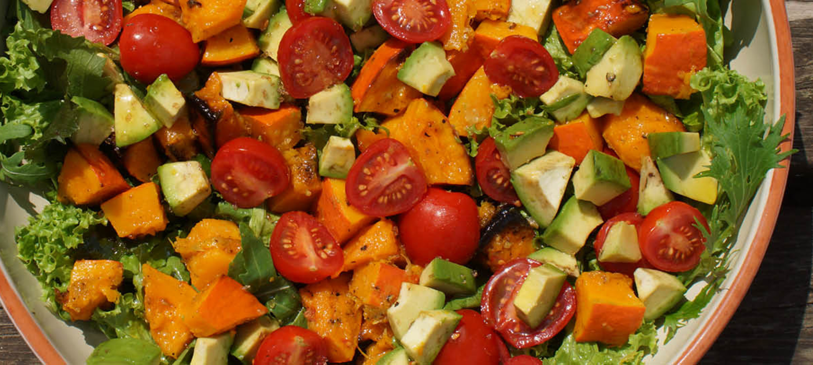 Zomerse Pompoensalade met avocado