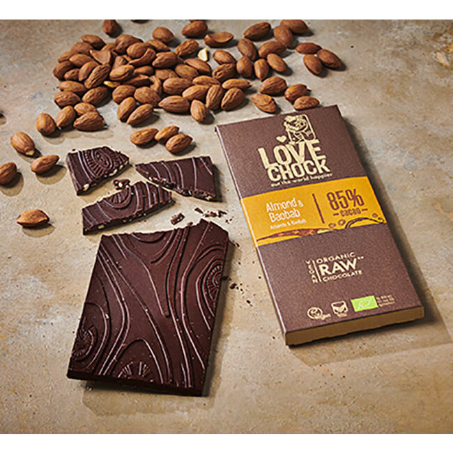 Amandel / Baobab tablet 85% - 70g - BIO THT 10-02-2026