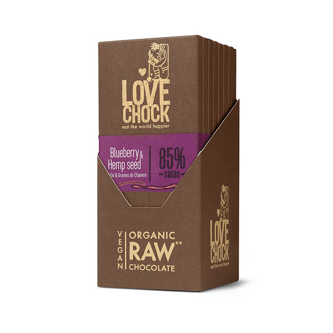 Blauwe Bessen / Hennep Zaadjes Tablet 85% - 70g - BIO