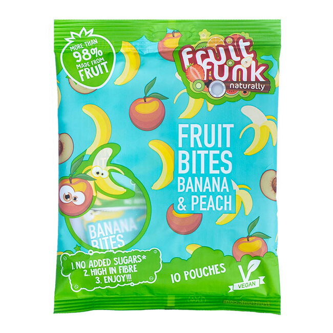 Uitdeelzak Mix Banaan en Perzik - (10st) 100g
