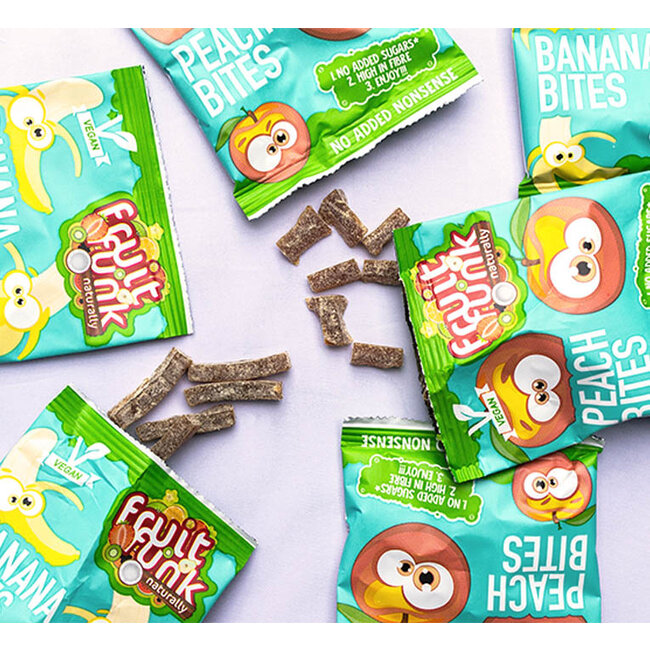 Uitdeelzak Mix Banaan en Perzik - (10st) 100g