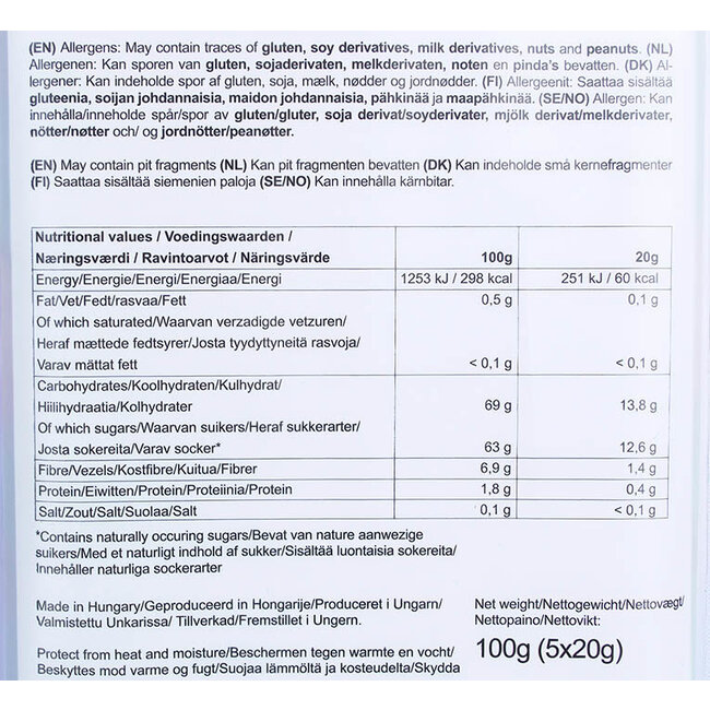 Fruit sticks XXL Aardbei - (5st) 100g