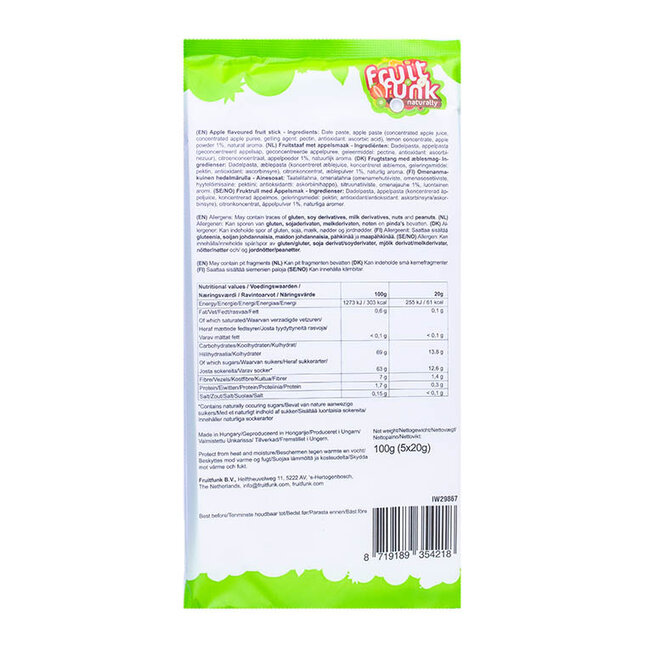 Fruit sticks XXL Appel - (5st) 100g