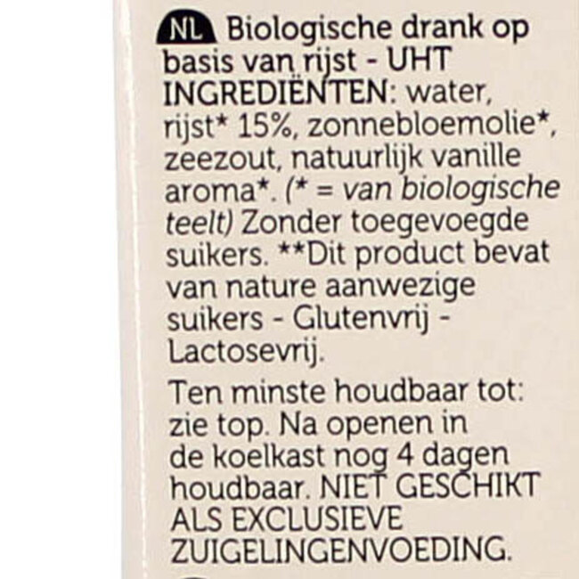 Rijstdrink original 1ltr - BIO