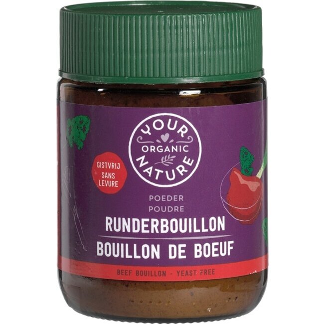 Heldere runderbouillonpoeder zonder gist 140g - BIO