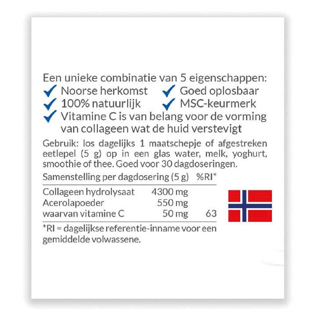 Viscollageen poeder - Aardbei - 150g