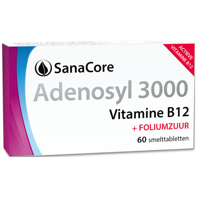 Adenosyl 3000 Vitamine B12 - 60 tabletten met Foliumzuur