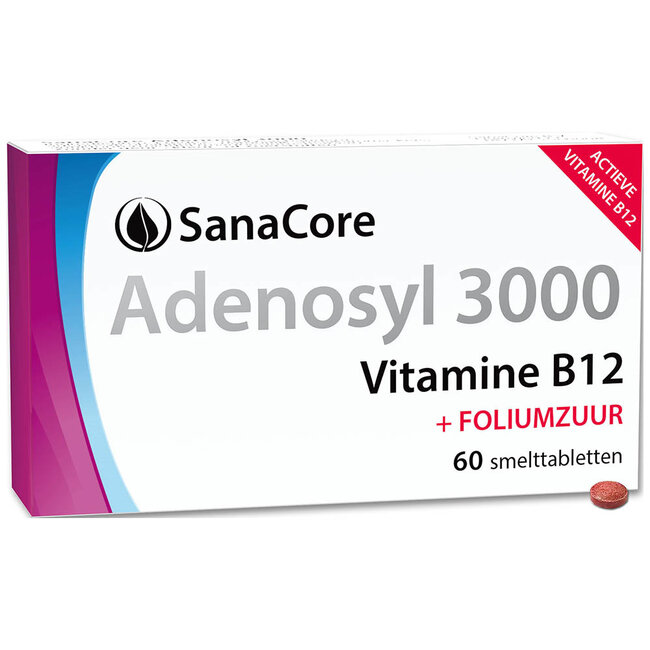 Adenosyl 3000 Vitamine B12 - 60 tabletten met Foliumzuur