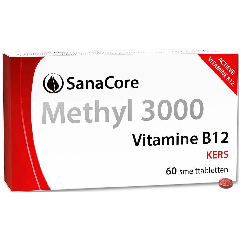 Methyl 3000 Vitamine foliumzuur met kersensmaak Puur Mieke