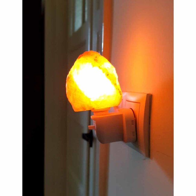 Himalayazout nachtlamp voor stopcontact - Rotsje