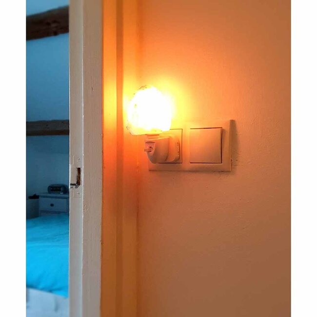Himalayazout nachtlamp voor stopcontact - Rotsje