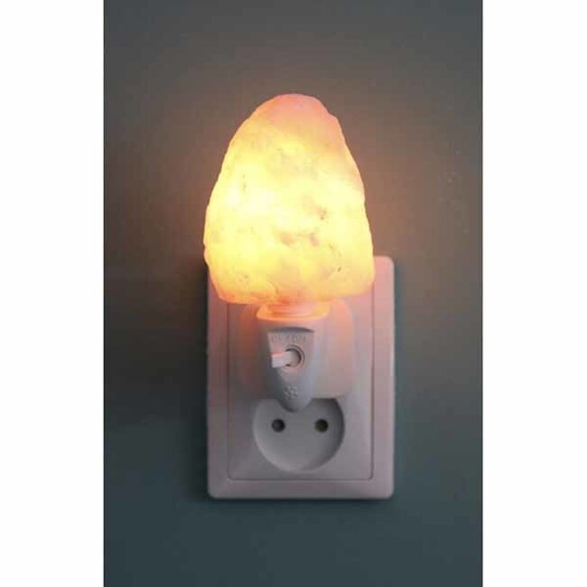 Himalayazout nachtlamp voor stopcontact - Rotsje