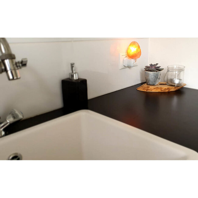 Himalayazout nachtlamp voor stopcontact - Rotsje